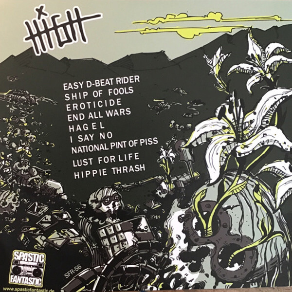 Back cover artwork with song titles