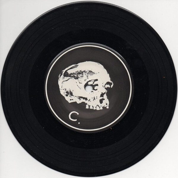 C-side label with skull artwork